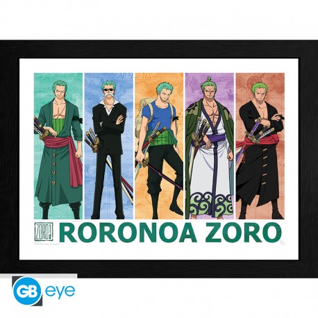 One Piece Roronoa Zoro "Pirate Hunter" Framed Print