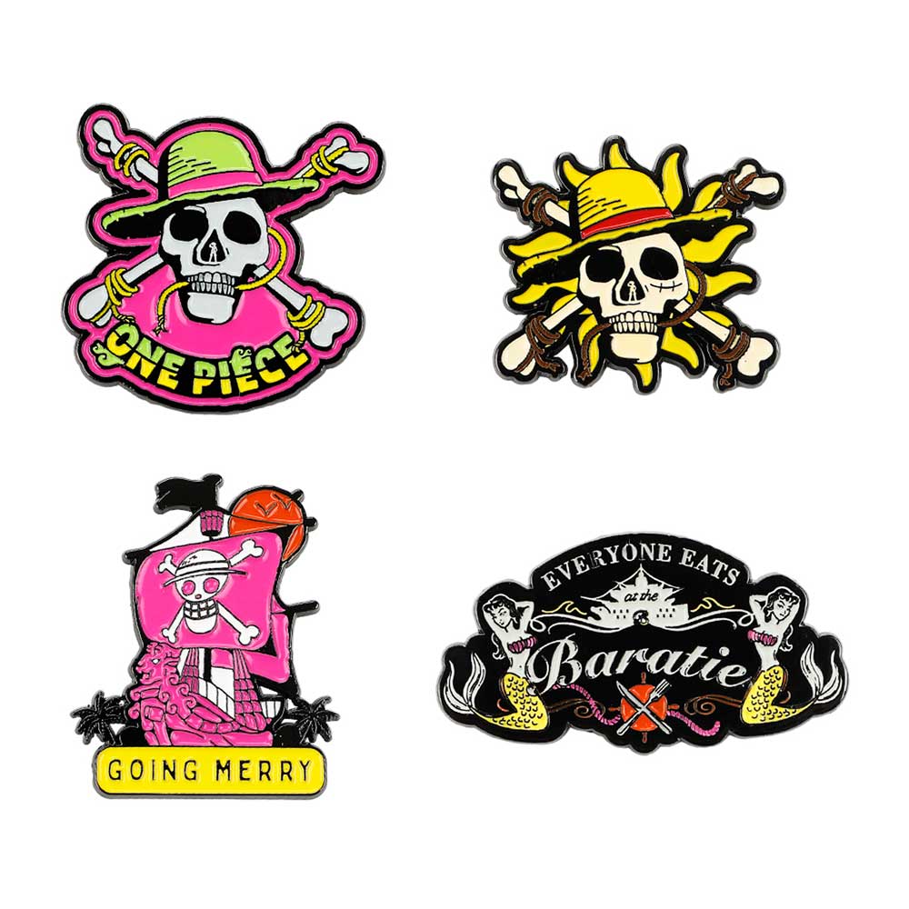 One Piece Live-Action Enamel Pin 4-Pack