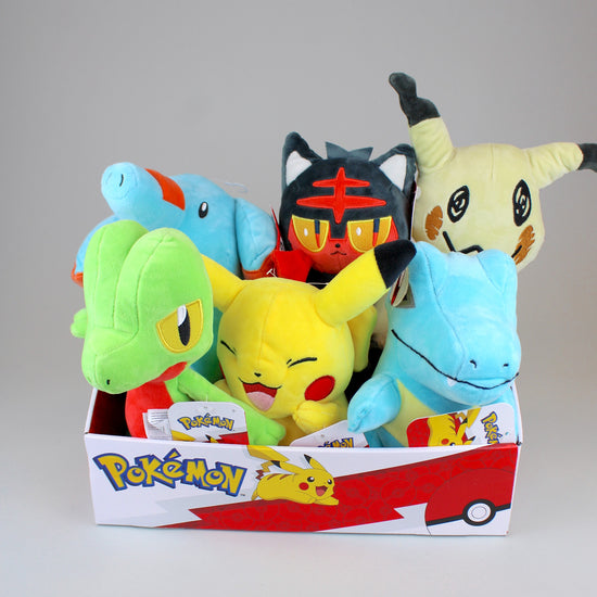 Pokemon Litten, Mimikyu, Phanpy, Pikachu, Totodile, and Treecko 8" Assorted Plush