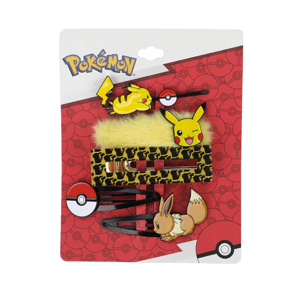 Pokemon Hair Barrette Clip Pikachu and Eevee Set – Collector's Outpost