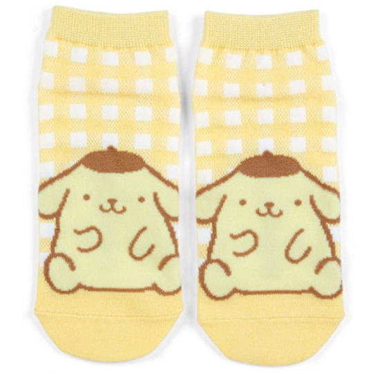 Pompompurin Gingham Sanrio Women's Ankle Socks