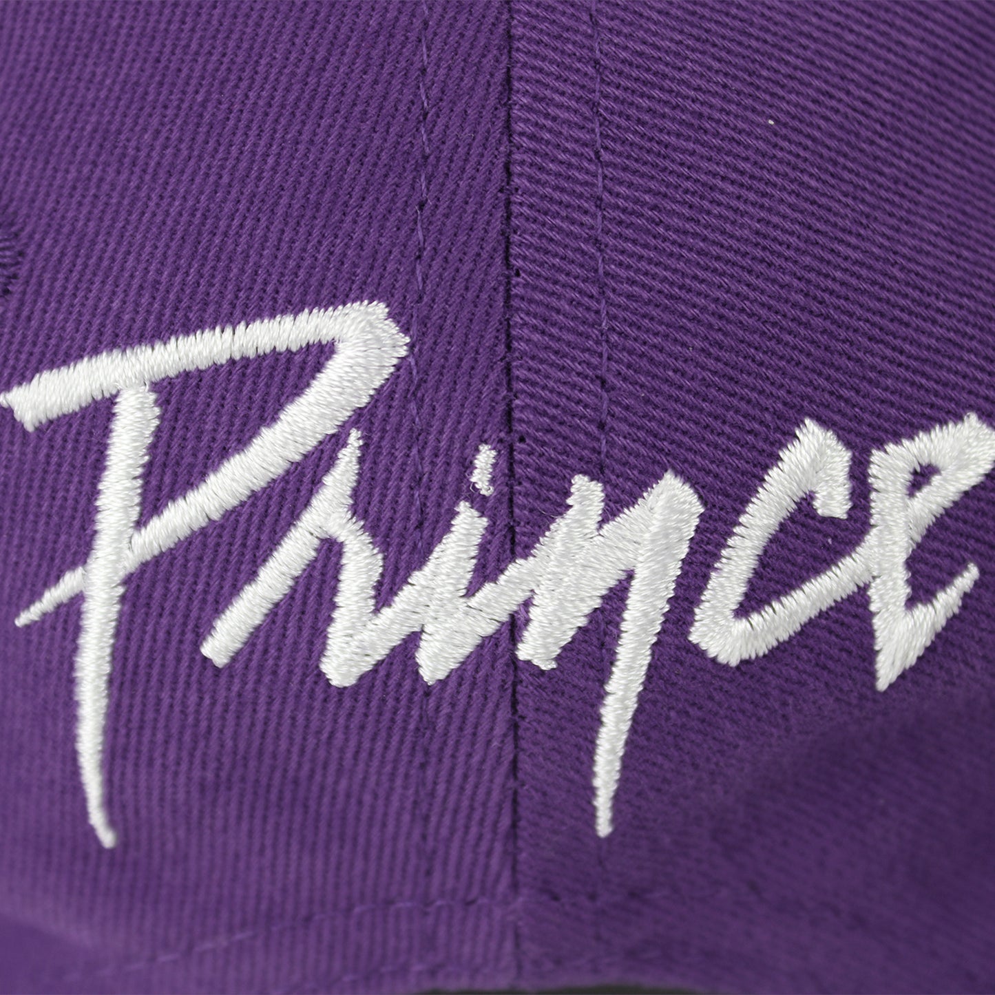 Prince Embroidered White Symbol Snapback Hat