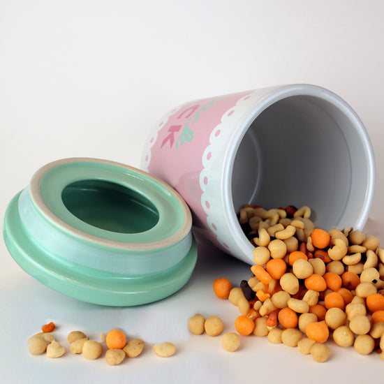 Load image into Gallery viewer, Pusheen &amp;quot;Snack Attack&amp;quot; Ceramic Snack Jar
