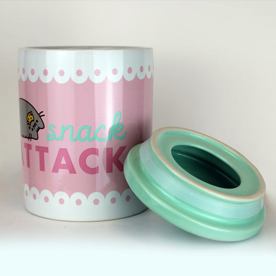 Load image into Gallery viewer, Pusheen &amp;quot;Snack Attack&amp;quot; Ceramic Snack Jar
