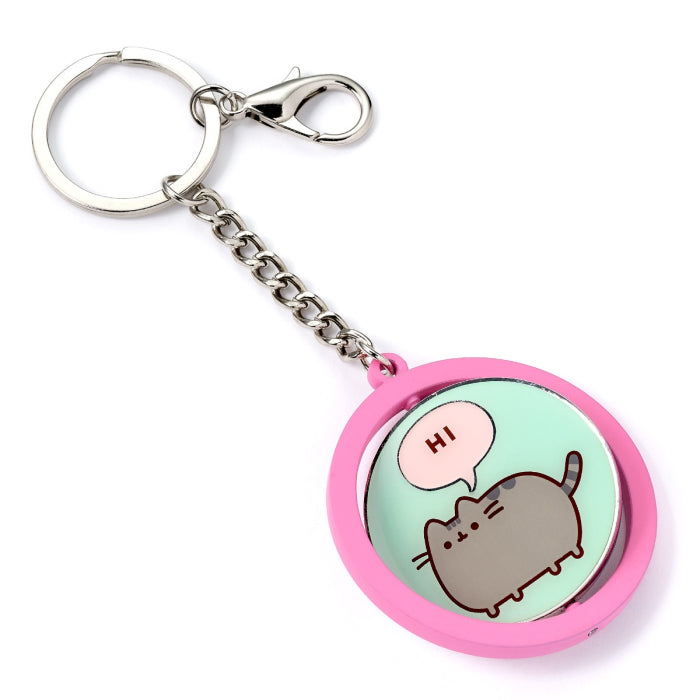 Pusheen the Cat "Hi, Bye" Spinning Keychain