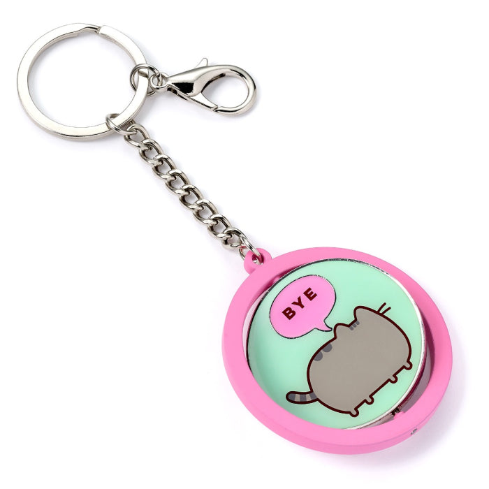 Pusheen the Cat "Hi, Bye" Spinning Keychain