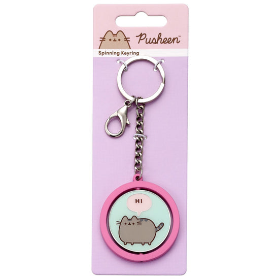 Pusheen the Cat "Hi, Bye" Spinning Keychain