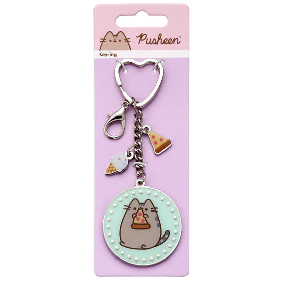 Pusheen the Cat Pizza Keychain