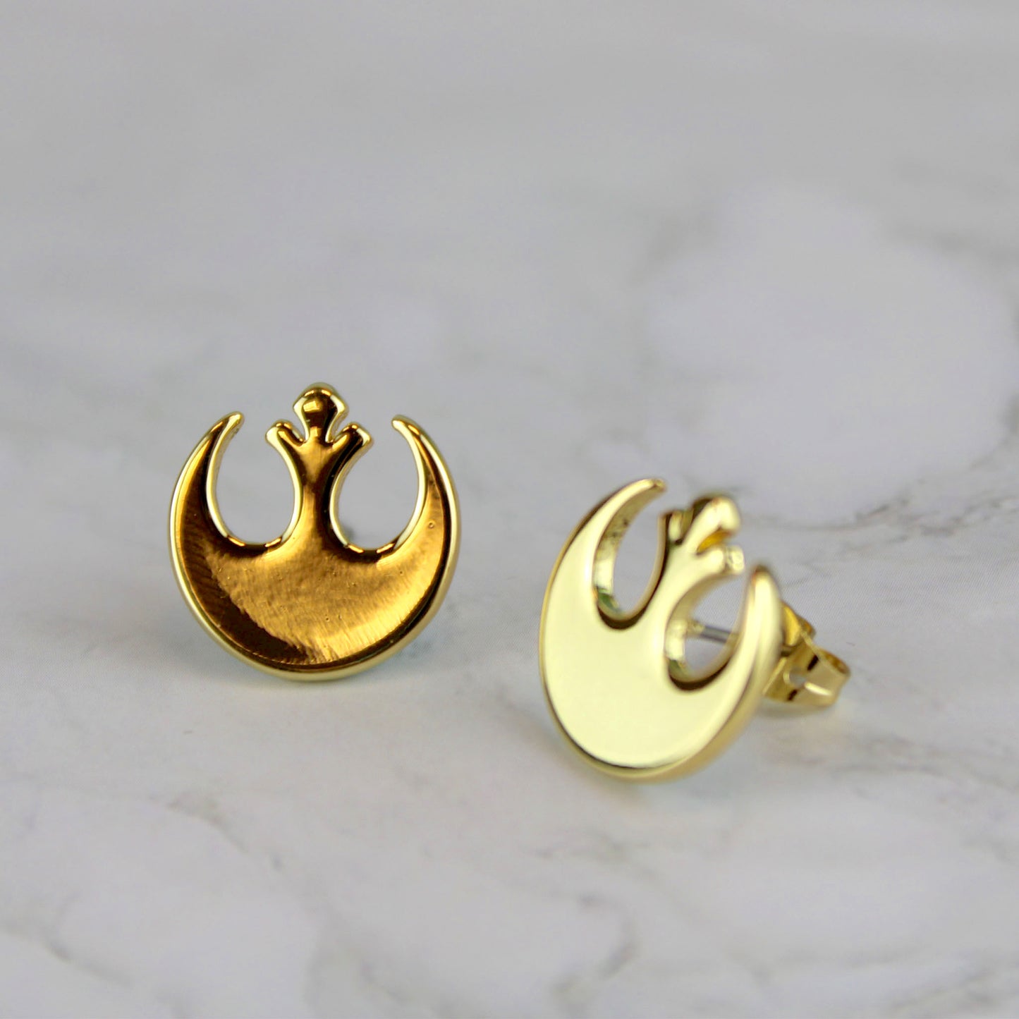 Load image into Gallery viewer, Rebel Alliance (Star Wars) Yellow Gold Plated Stud Earrings
