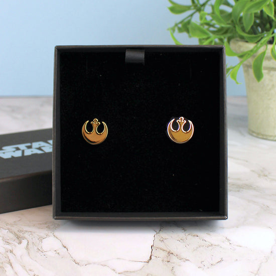 Load image into Gallery viewer, Rebel Alliance (Star Wars) Yellow Gold Plated Stud Earrings
