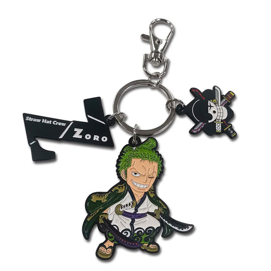 roronoa-zoro-one-piece-enamel-multi-charm-keychain