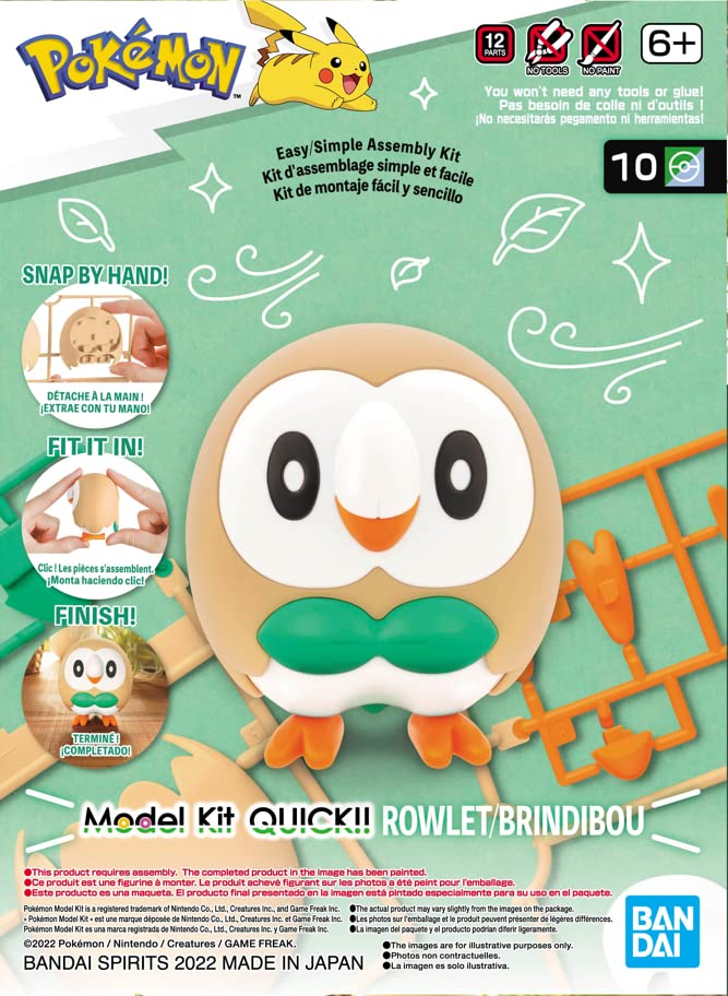 Rowlet Pokemon Model Kit