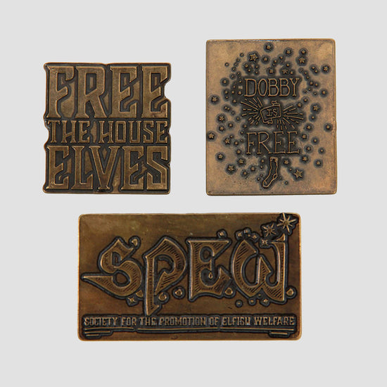 Load image into Gallery viewer, S.P.E.W &amp;quot;Free the House Elves&amp;quot; (Harry Potter) Metal Pin Set
