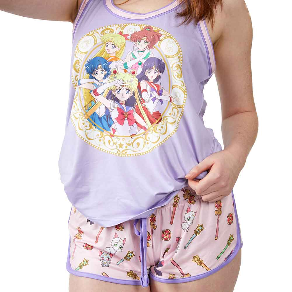 Sailor Moon Crystal Tank Top and Shorts Pajama Set