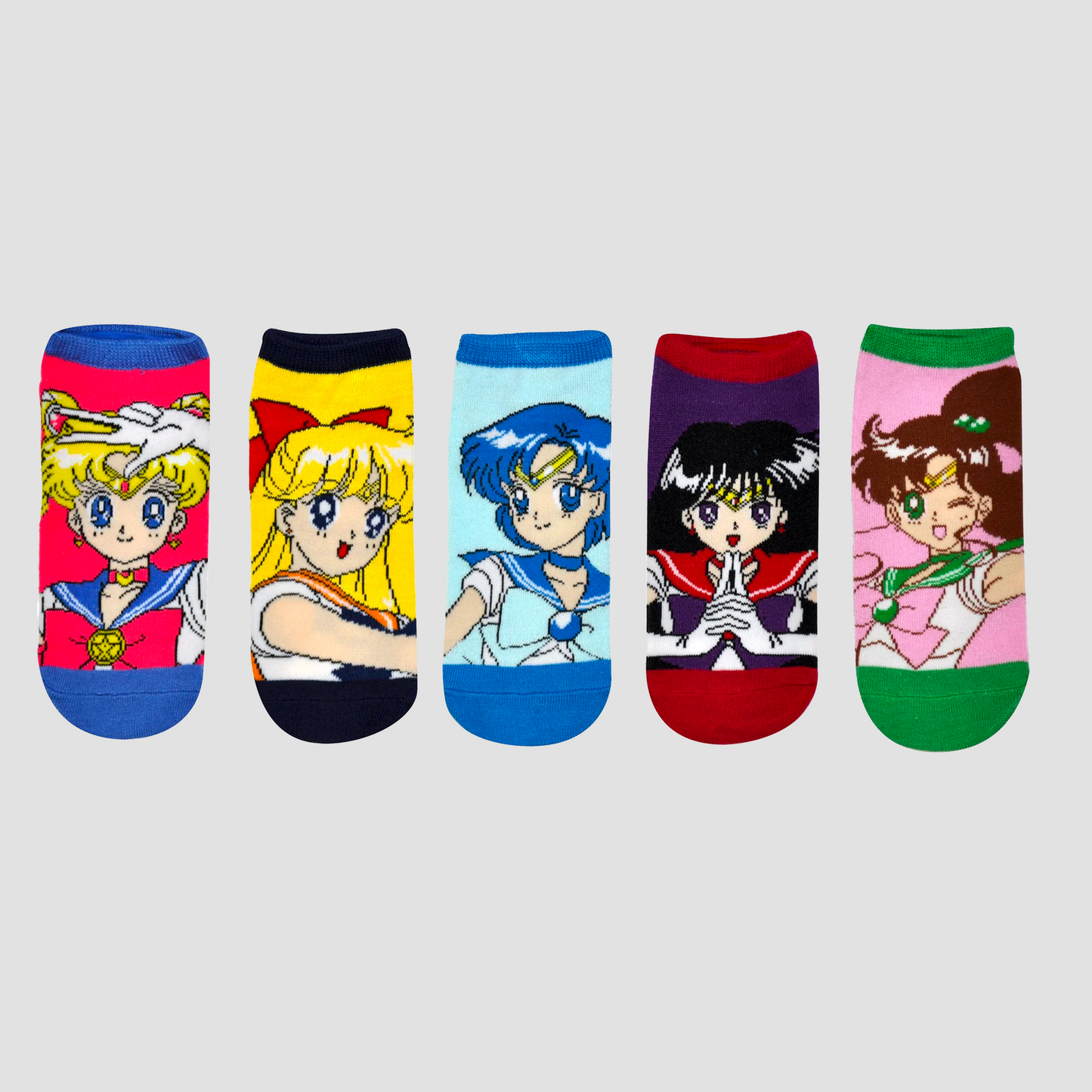Sailor Scouts (Sailor Moon) Ladies Ankle Socks 5 Pack