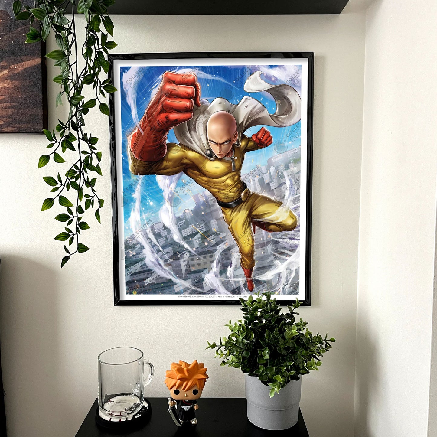 Load image into Gallery viewer, Saitama &amp;quot;Too Strong&amp;quot; (One Punch Man) Premium Art Print
