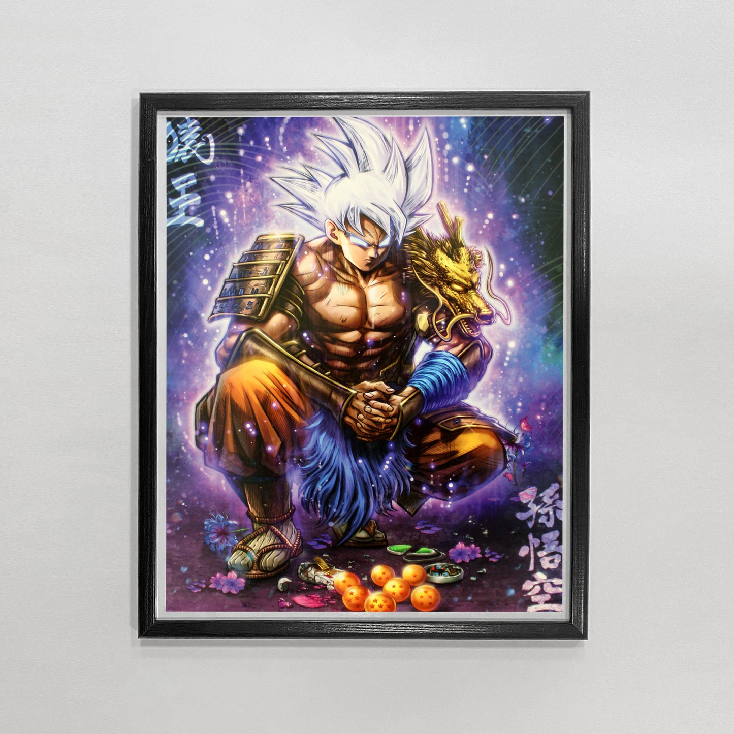 ultra instinct goku "Saiyan Shogun" Dragon Ball Art Print by Dominic Glover