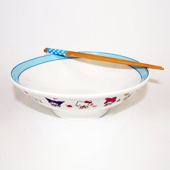 Sanrio Characters Large Ramen Bowl with Chopsticks