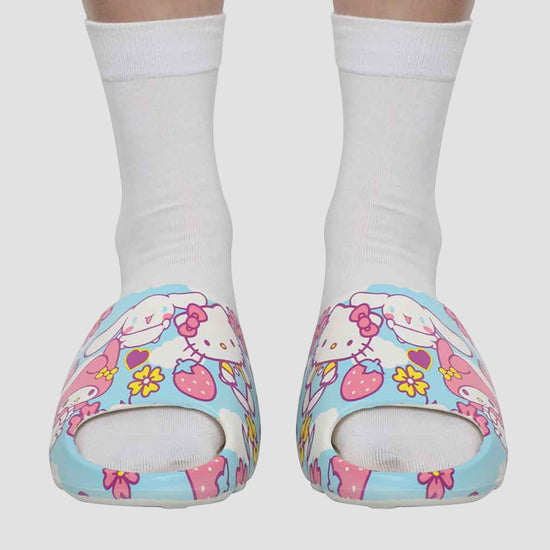 Sanrio Clouds (Hello Kitty and Friends) All Over Print Unisex Athletic Slide Sandals