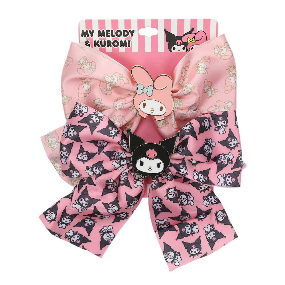 Sanrio My Melody & Kuromi Hair Bow Clip Set