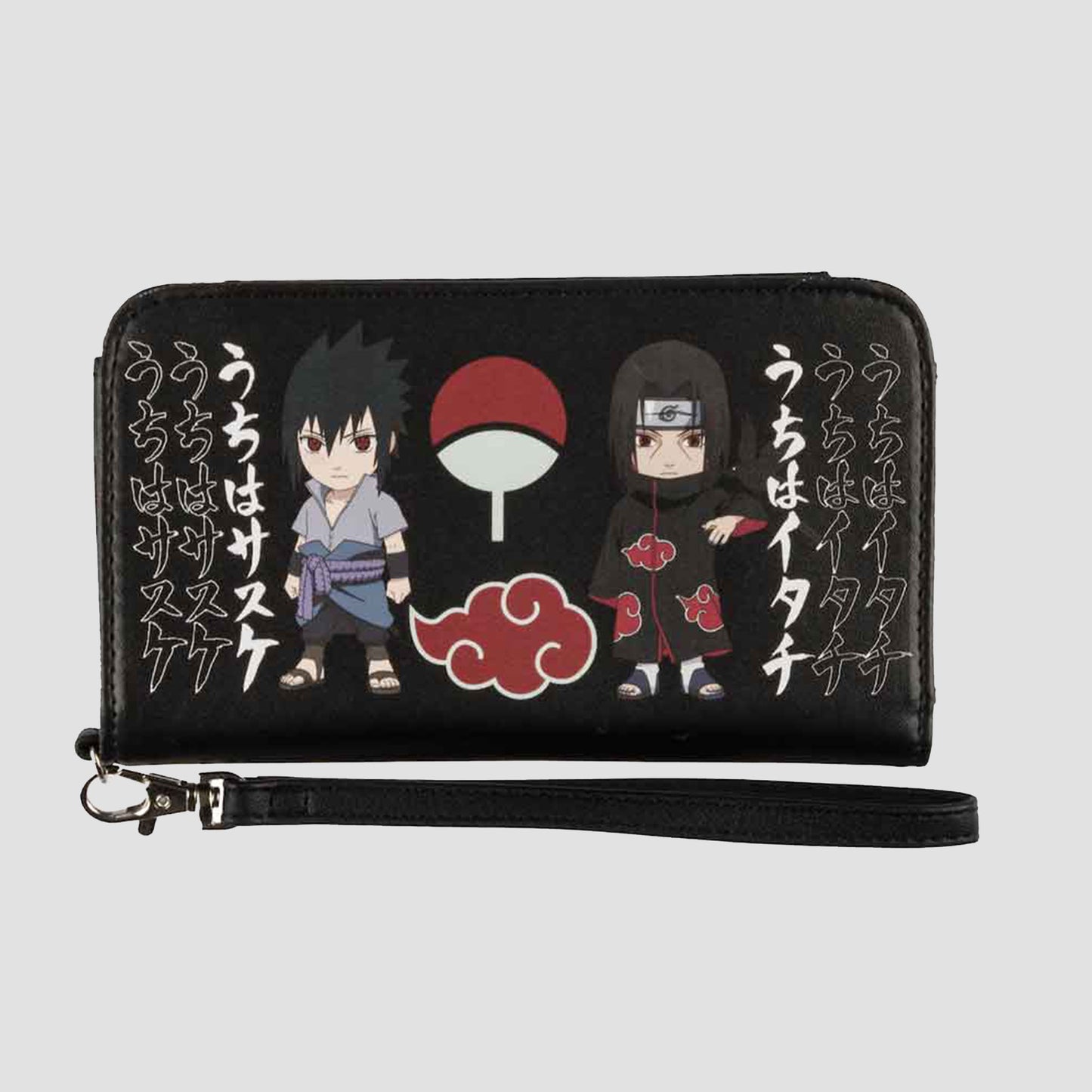Load image into Gallery viewer, Sasuke and Itachi (Naruto Shippuden) Chibi Wristlet Tech Wallet
