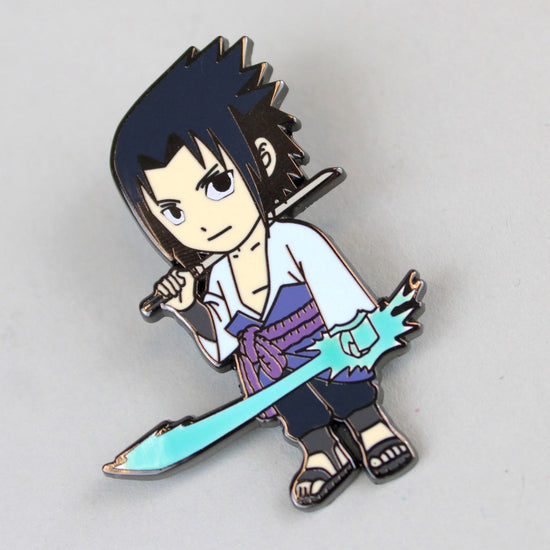 Load image into Gallery viewer, Sasuke Uchiha Naruto Shippuden Standing Enamel Pin
