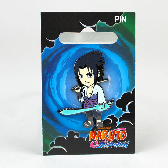 Load image into Gallery viewer, Sasuke Uchiha Naruto Shippuden Standing Enamel Pin
