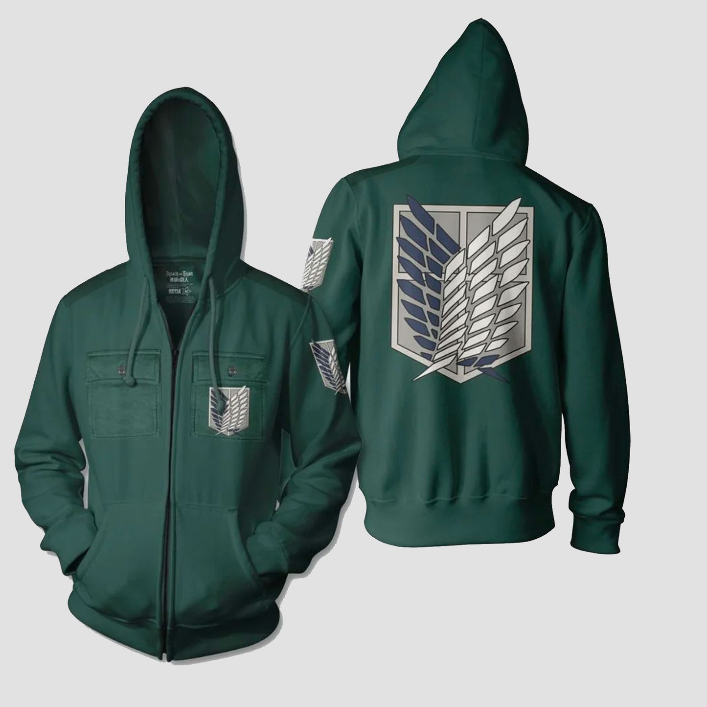 scout regiment attack on titan green military style premium