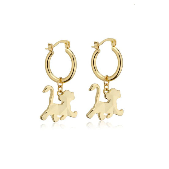 Simba Disney Faceted Charm Hoop Earrings