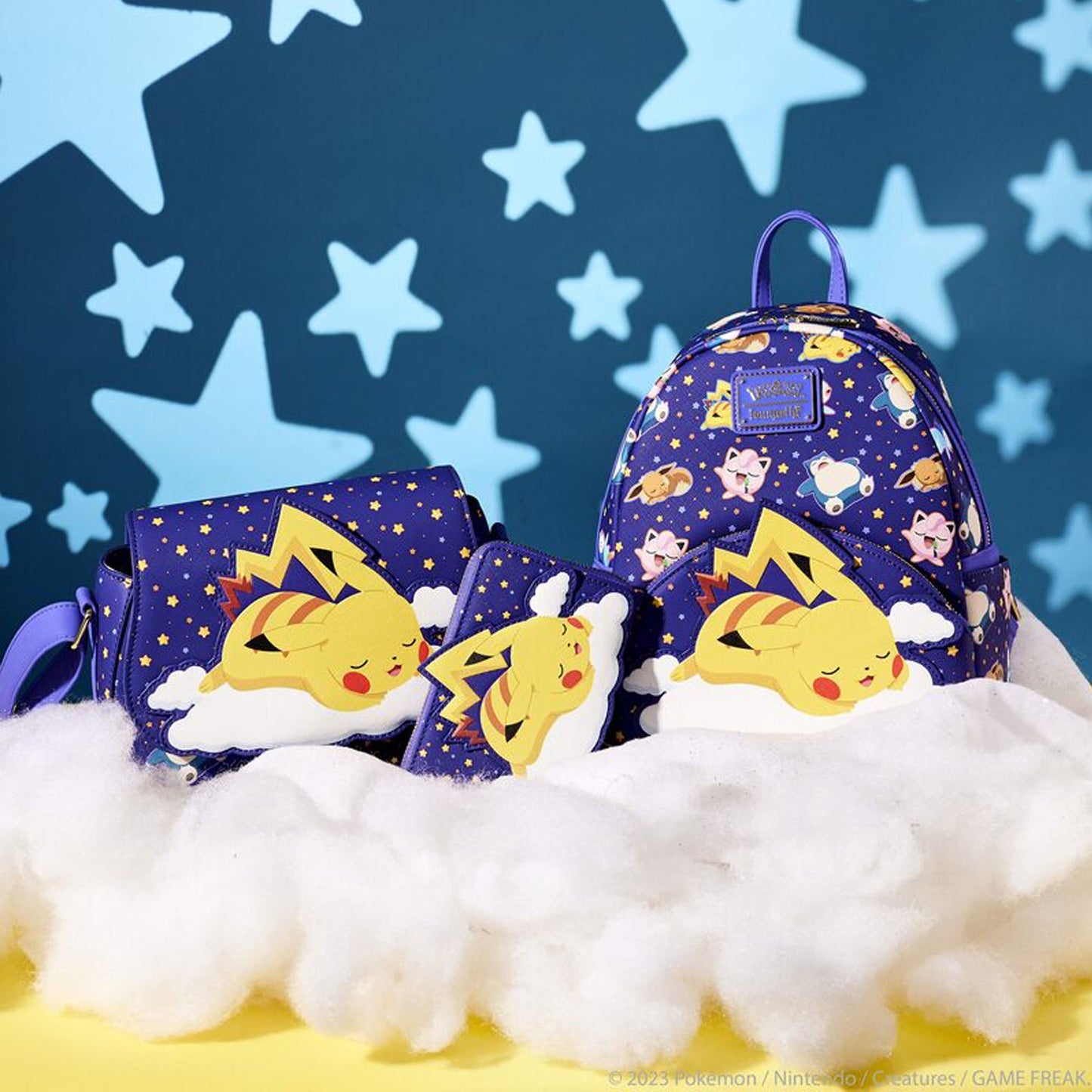Sleeping Pikachu and Friends (Pokemon) Crossbody Bag by Loungefly