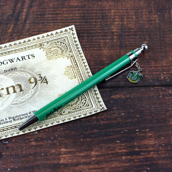 Load image into Gallery viewer, Slytherin (Harry Potter) House Crest Charm Pen

