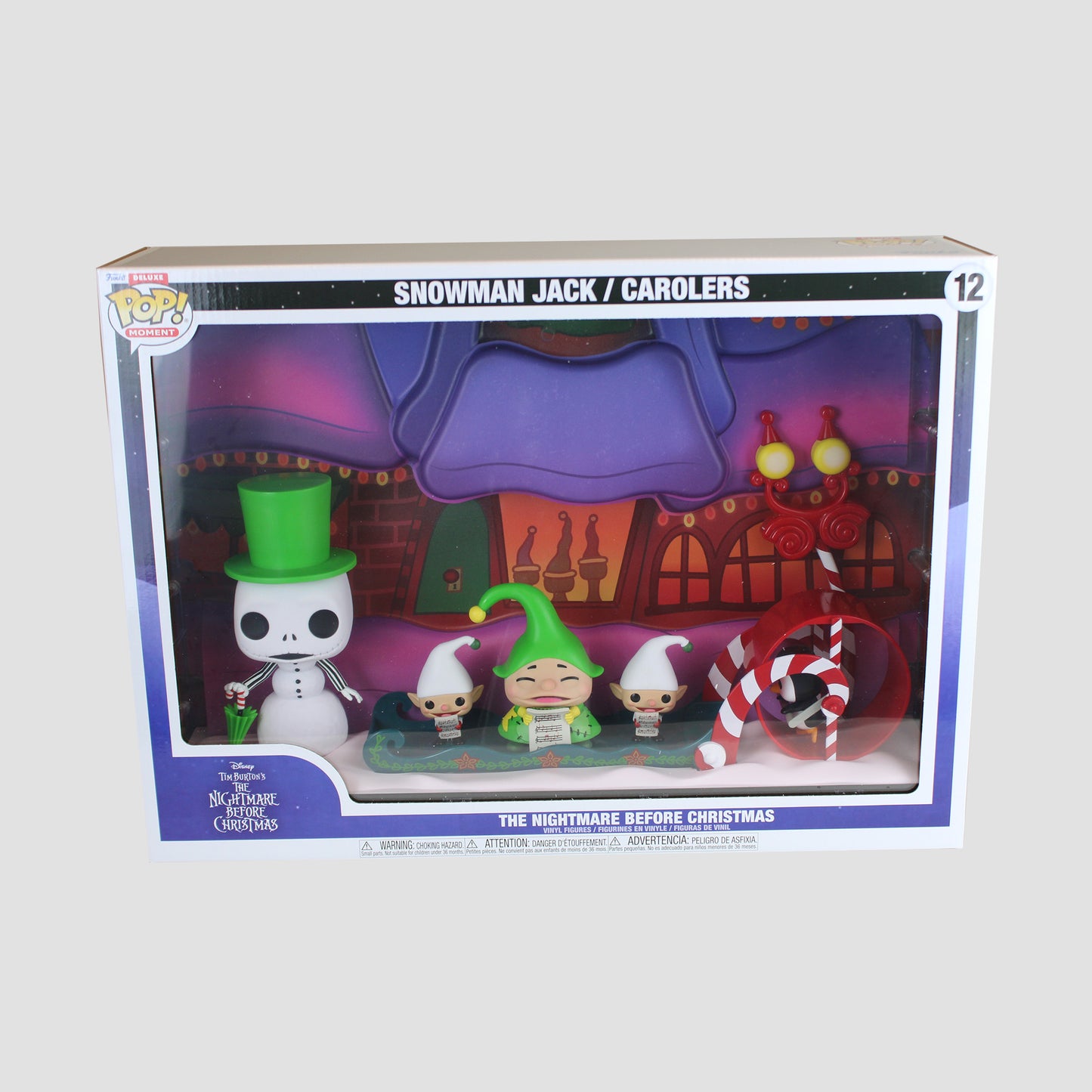 Snowman Jack Skellington & Carolers (The Nightmare Before Christmas) Deluxe Funko Pop! Moment Set with Case