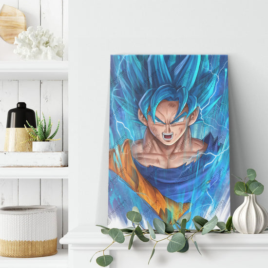 Son Goku "Super Saiyan Blue" Dragon Ball Z Legacy Portrait Art Print