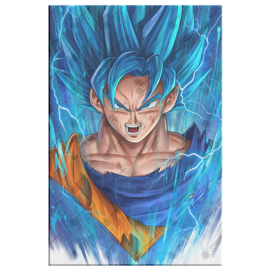 Son Goku Super Saiyan Blue Dragon Ball Z Legacy Portrait Art Print –  Collector's Outpost, imagem do goku super sayajin blue 