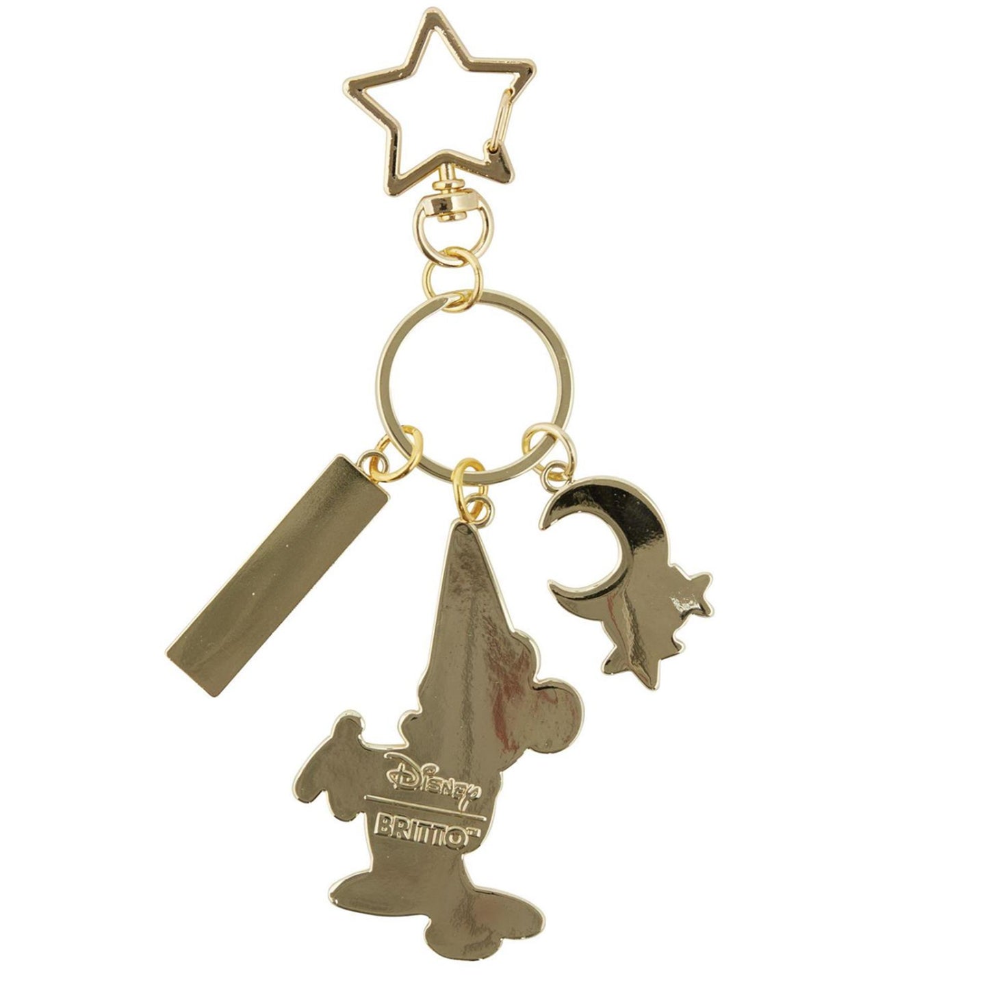 Sorcerer Mickey Golden Multi-Charm Keychain
