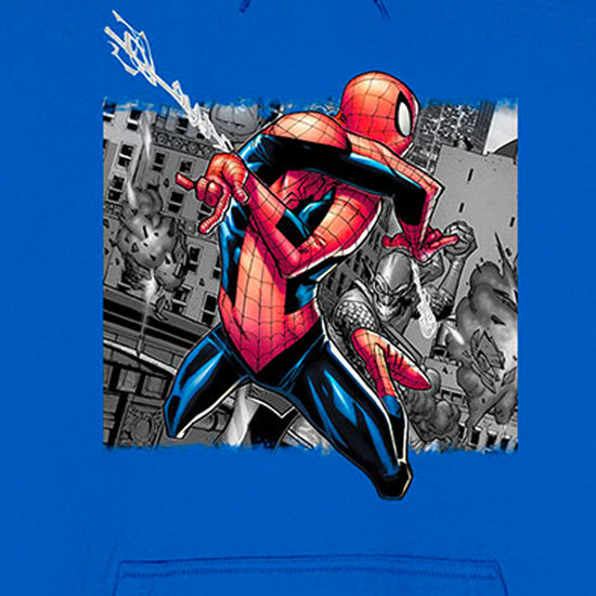 Spider-Man Marvel Blue Pullover Hoodie Sweatshirt