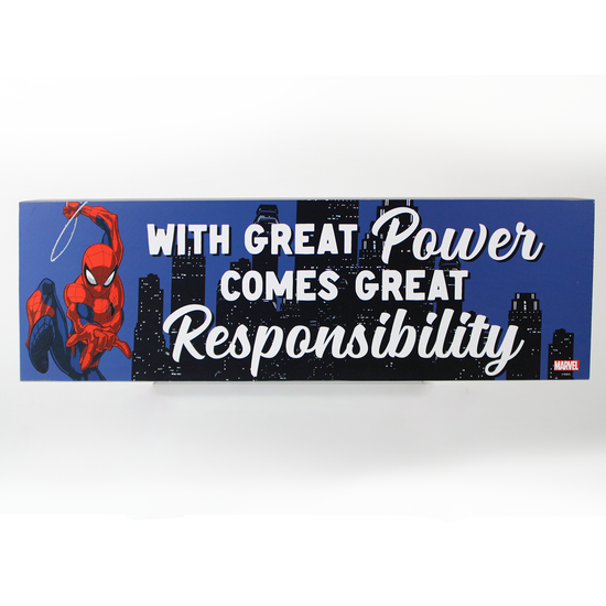 Spider-Man Marvel Comics Block Sign