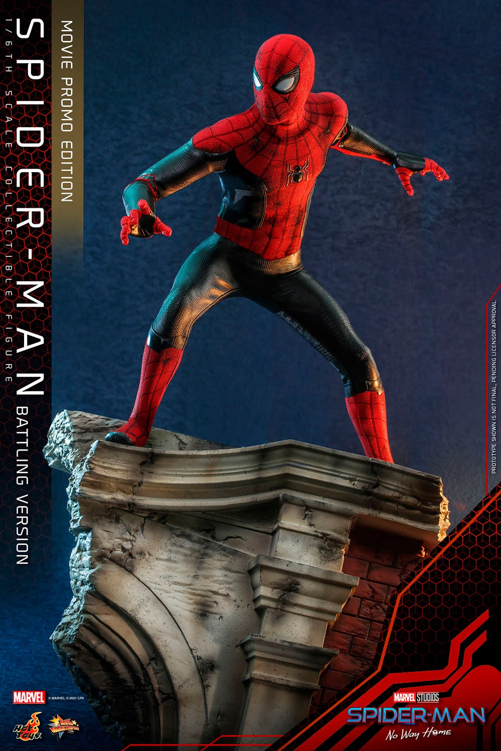 Spider-Man No Way Home Battle Version 1:6 Scale Movie Promo Edition Figure by Hot Toys