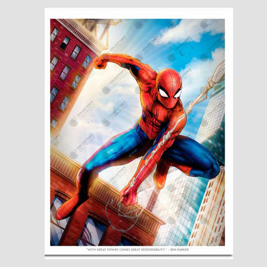 Load image into Gallery viewer, Spider-Man &amp;quot;With Great Responsibility&amp;quot; (Marvel Comics)) Premium Art Print
