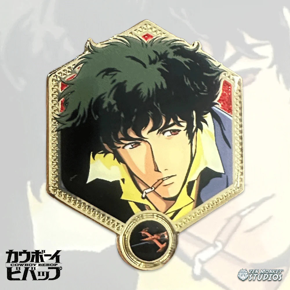 Spike Spiegel Cowboy Bebop Enamel Pin Golden Series