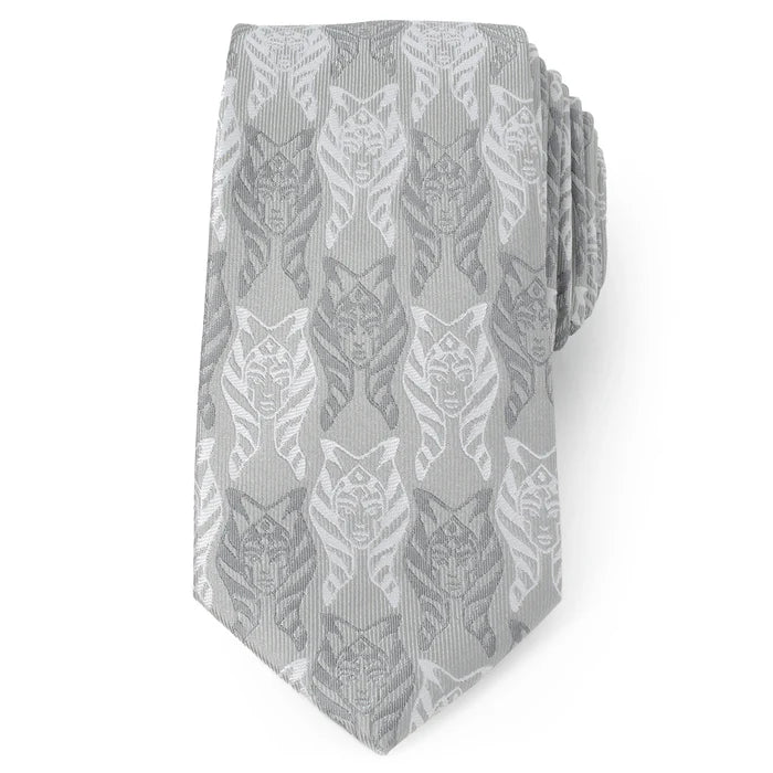 Star Wars Ahsoka Tano Grey Fine Silk Necktie