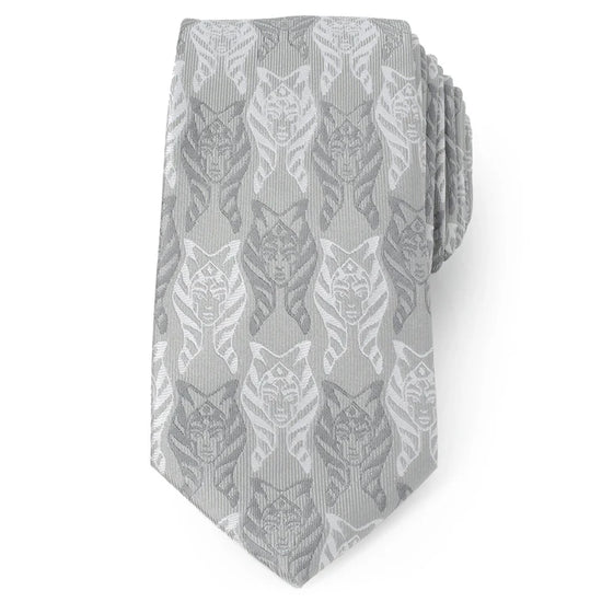 Star Wars Ahsoka Tano Grey Fine Silk Necktie