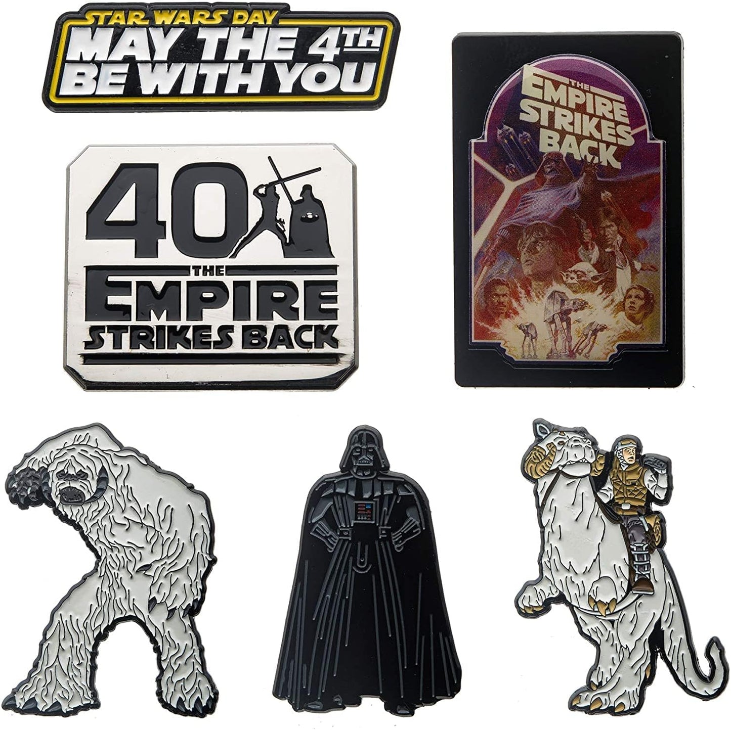 Load image into Gallery viewer, Star Wars: Empire Strikes Back 40th Anniversary Limited Edition Set of 6 Enamel Pins
