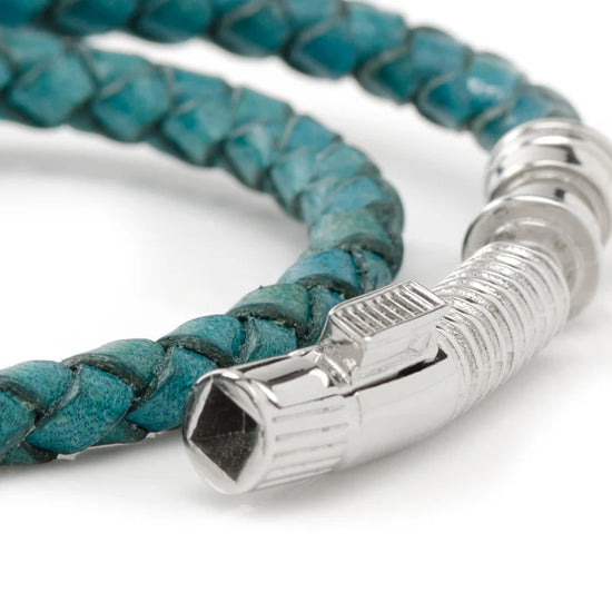 Star Wars Obi-Wan's Lightsaber Teal Leather Wrap Bracelet