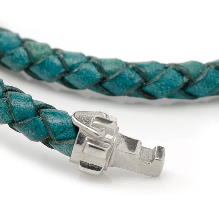 Star Wars Obi-Wan's Lightsaber Teal Leather Wrap Bracelet