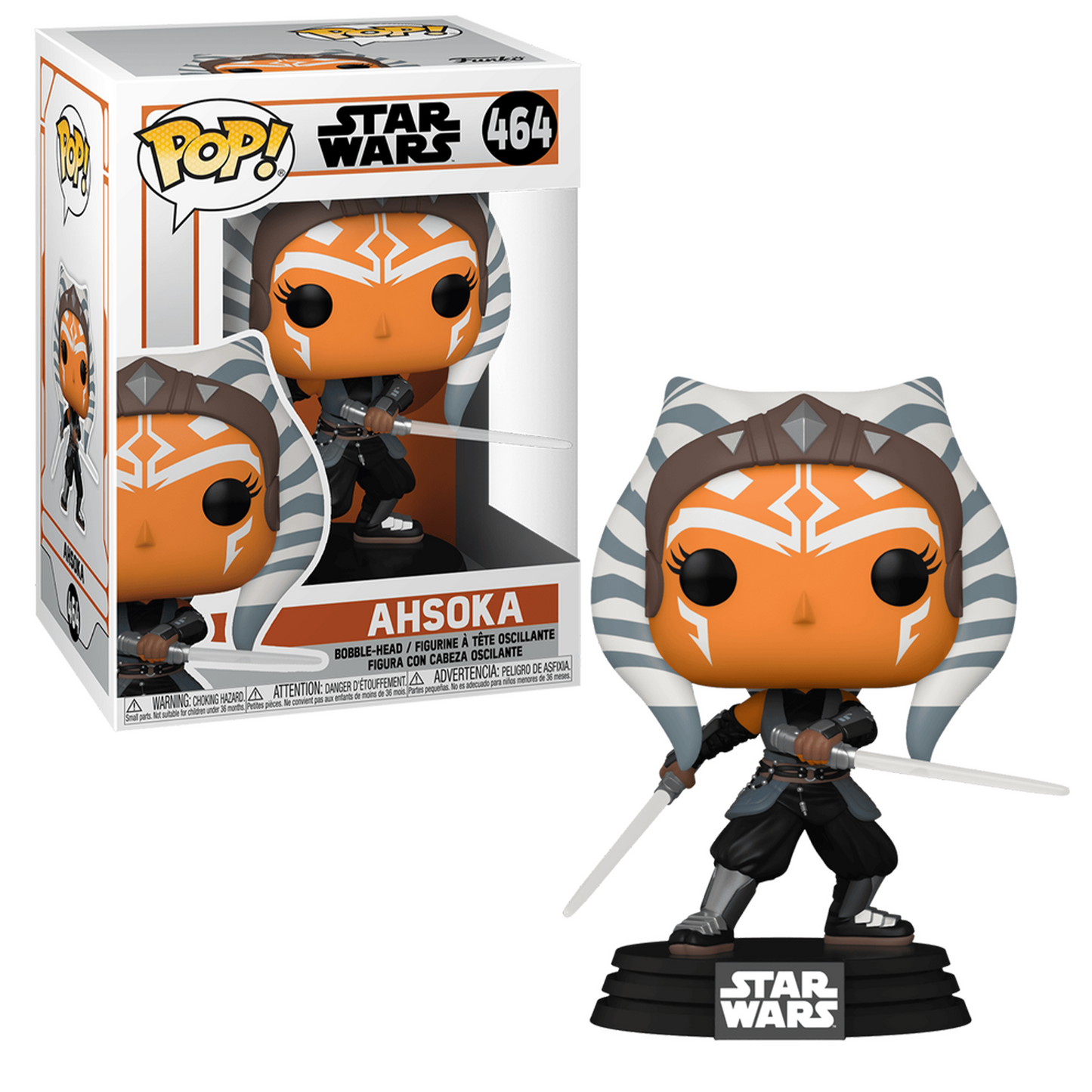 Star Wars: The Mandalorian Funko Pop! Ahsoka with White Lightsabers