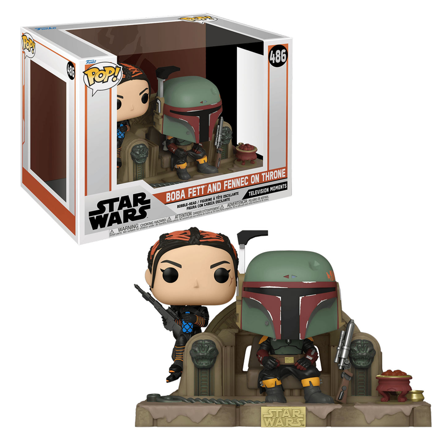 Star Wars: The Mandalorian Funko Pop! Moments Boba Fett & Fennec Shand on Throne