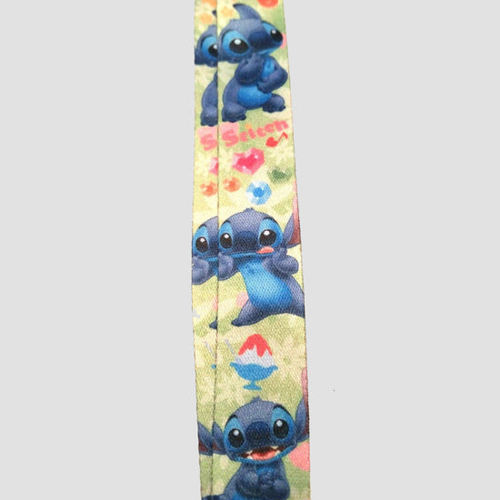 Stitch (Disney) Floral Summer Double-Sided Breakaway Lanyard