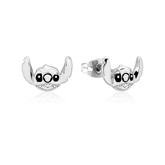 Stitch Head (Lilo & Stitch) White Gold Disney Couture Stud Earrings