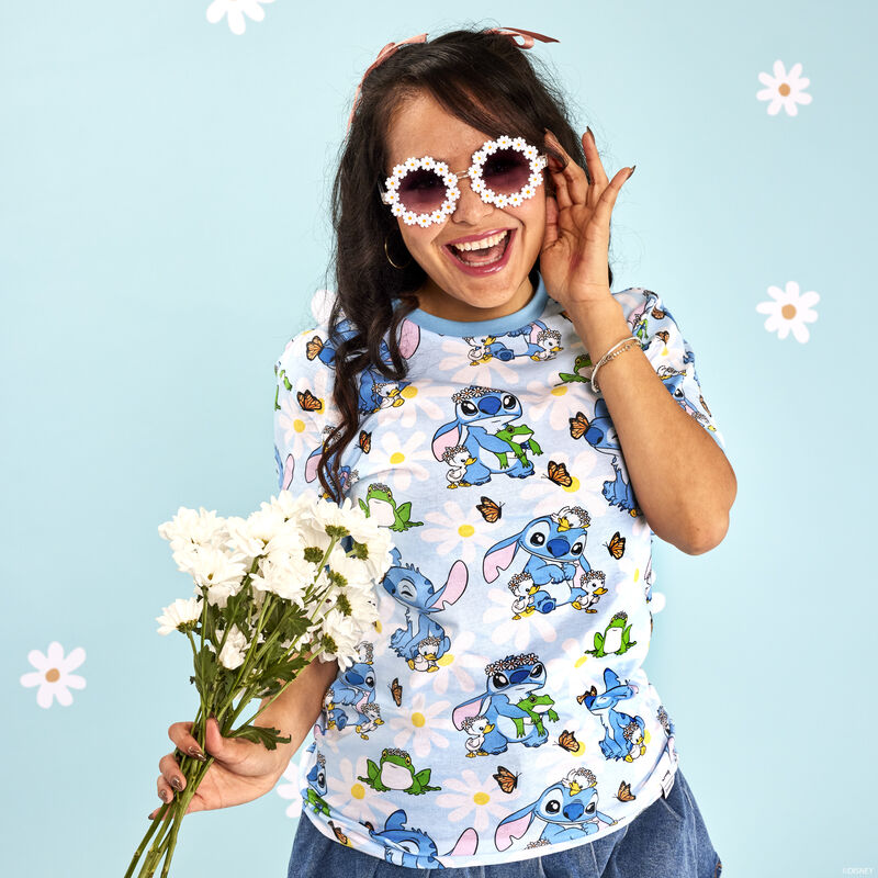 Stitch Springtime Daisy Unisex Shirt by Loungefly
